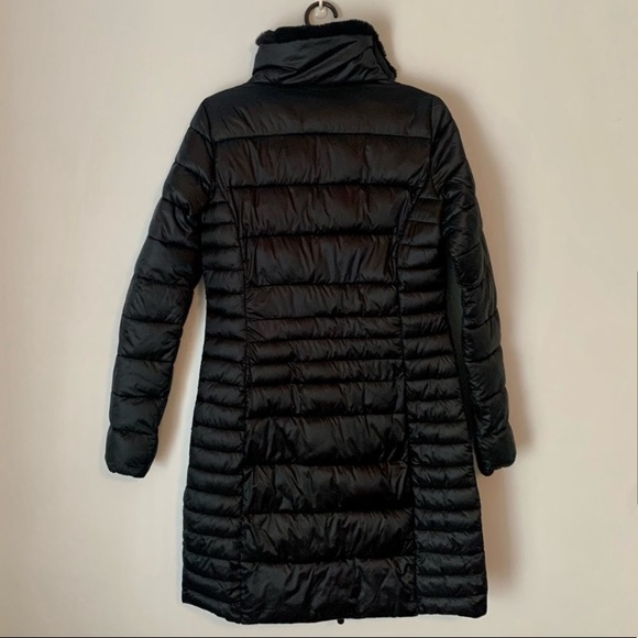 Save The Duck IRIS STAND UP COLLAR COAT WITH FAUX FUR LINING - Picture 8 of 11